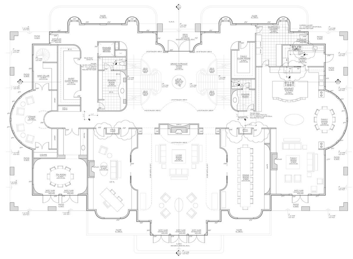 Architectural floor plan of Part 3 residential estate showing complex room layouts typical of oversized luxury homes in British Columbia