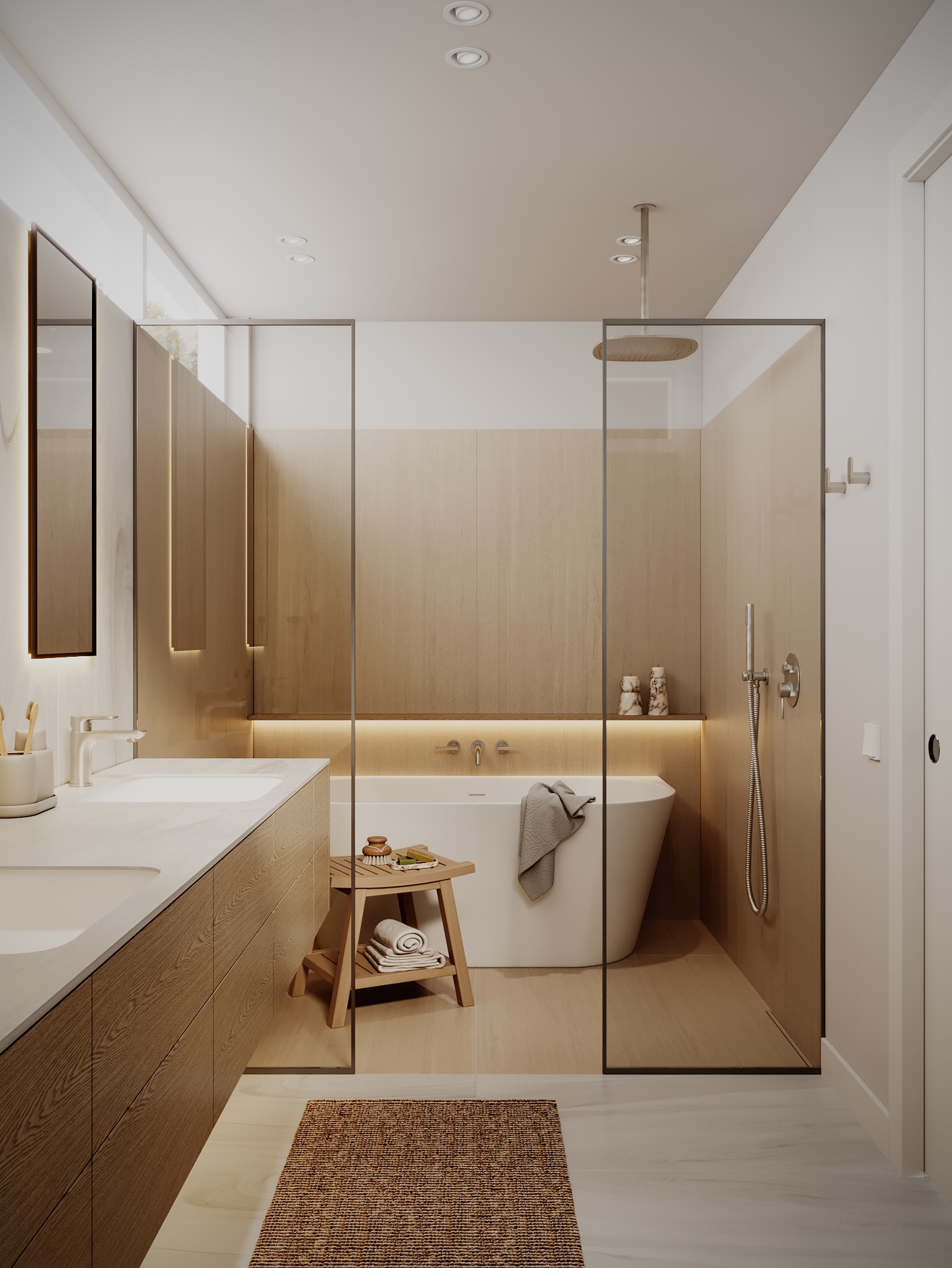 Second bathroom at Lawson West Vancouver by Eurohouse Studio