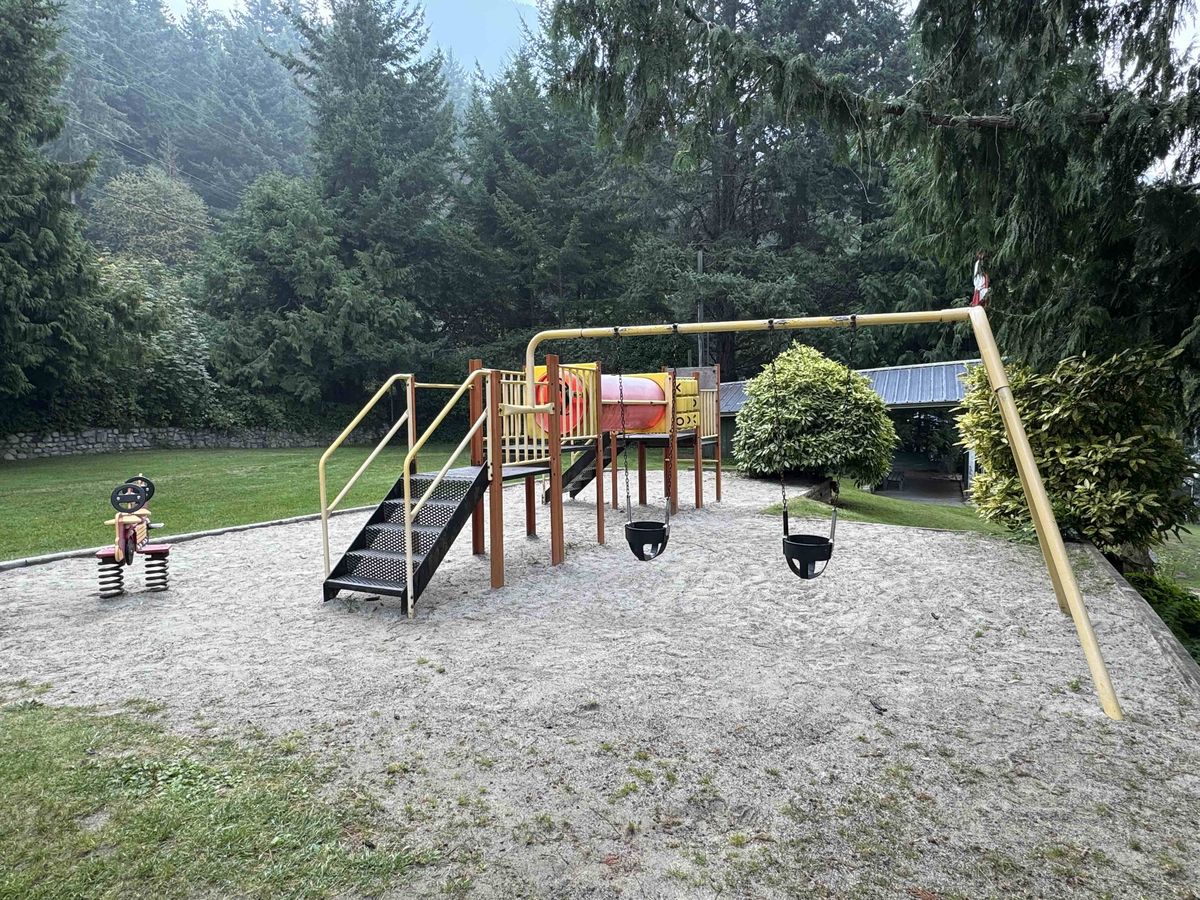 Lions Bay Beach Park before construction — park grounds and trees