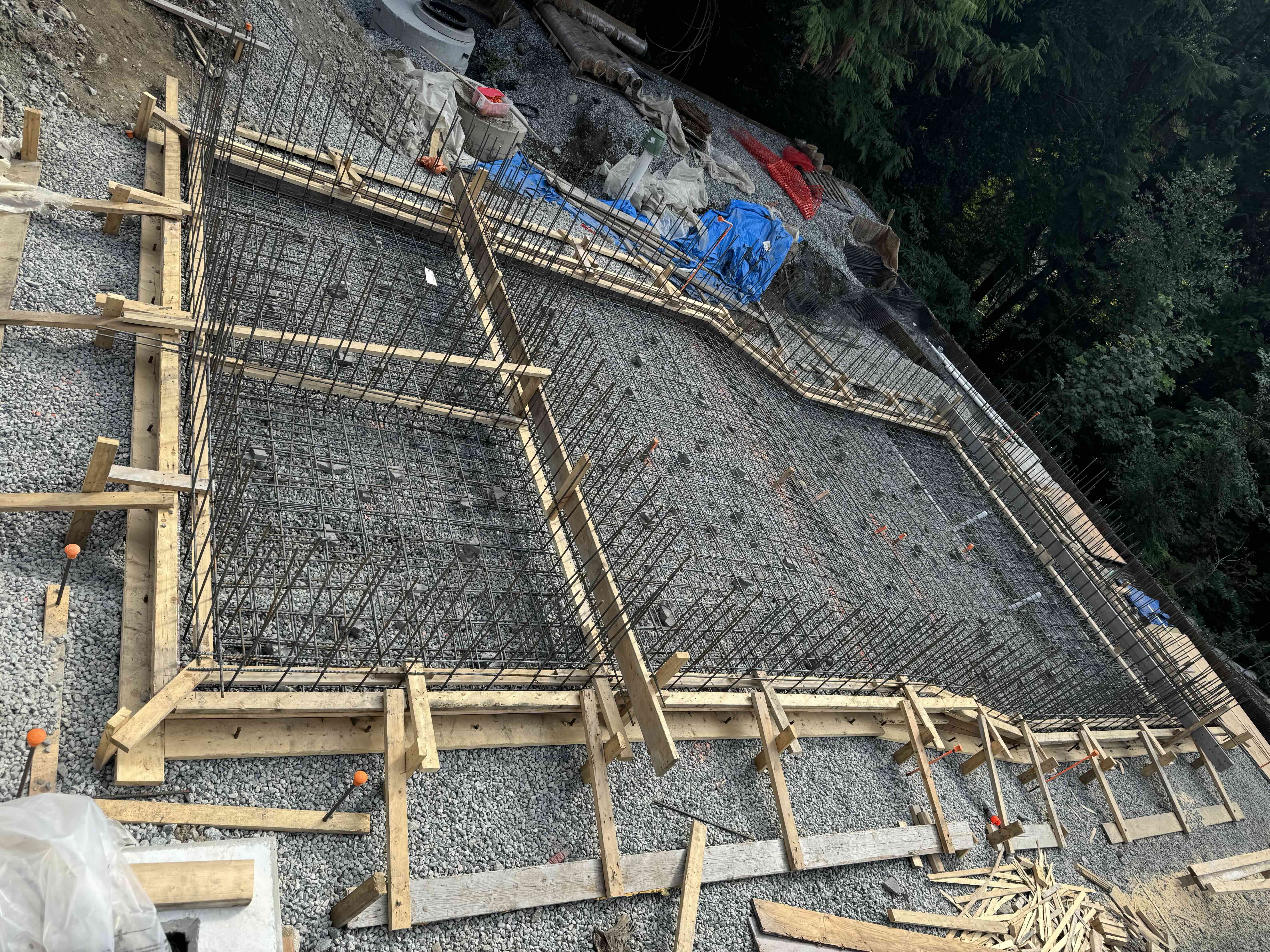 Roof structure and framing at Scandinavian barn house West Vancouver by Eurohouse Construction