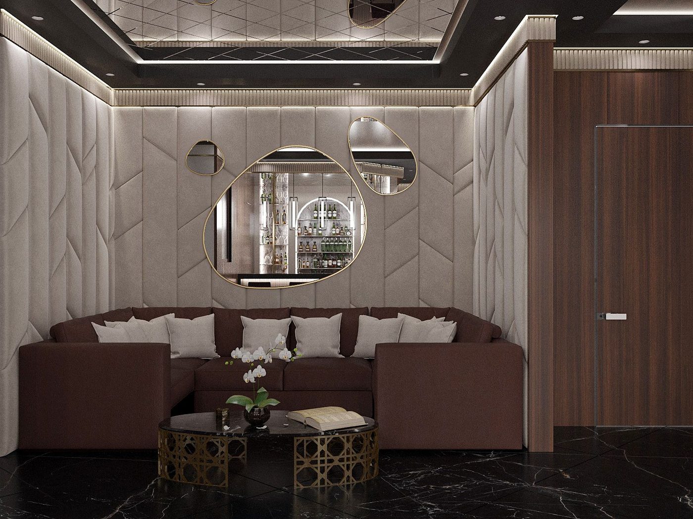 Lounge seating area at Wingline House by Eurohouse Studio